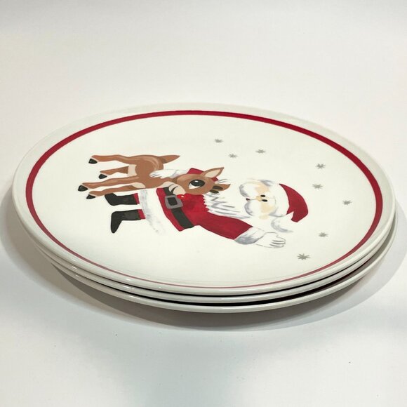 Pottery Barn Kids Rudolph the Red-Nosed Reindeer Melamine 9" Plates Set of 3 - Picture 8 of 8